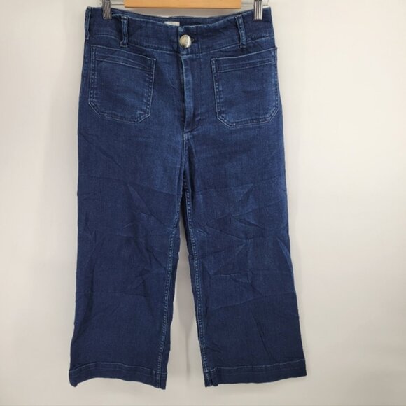 Maeve The Colette Crop High-Rise Wide-Leg Jeans by Maeve Size 27 - Picture 2 of 15